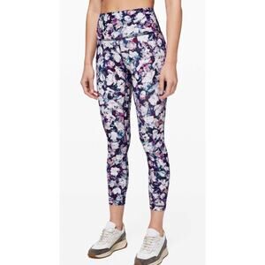 Lululemon Align Pant ll 25” Utopia Multi Flora Nulu Fabric Purlple